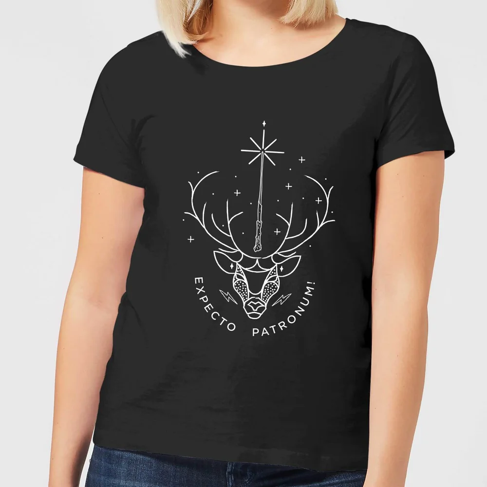 Harry Potter Expecto Patronum dames t-shirt - Zwart - S Afbeelding 1