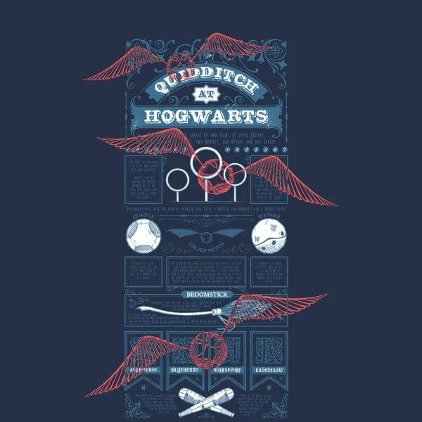 Harry Potter Quidditch At Hogwarts dames t-shirt - Navy