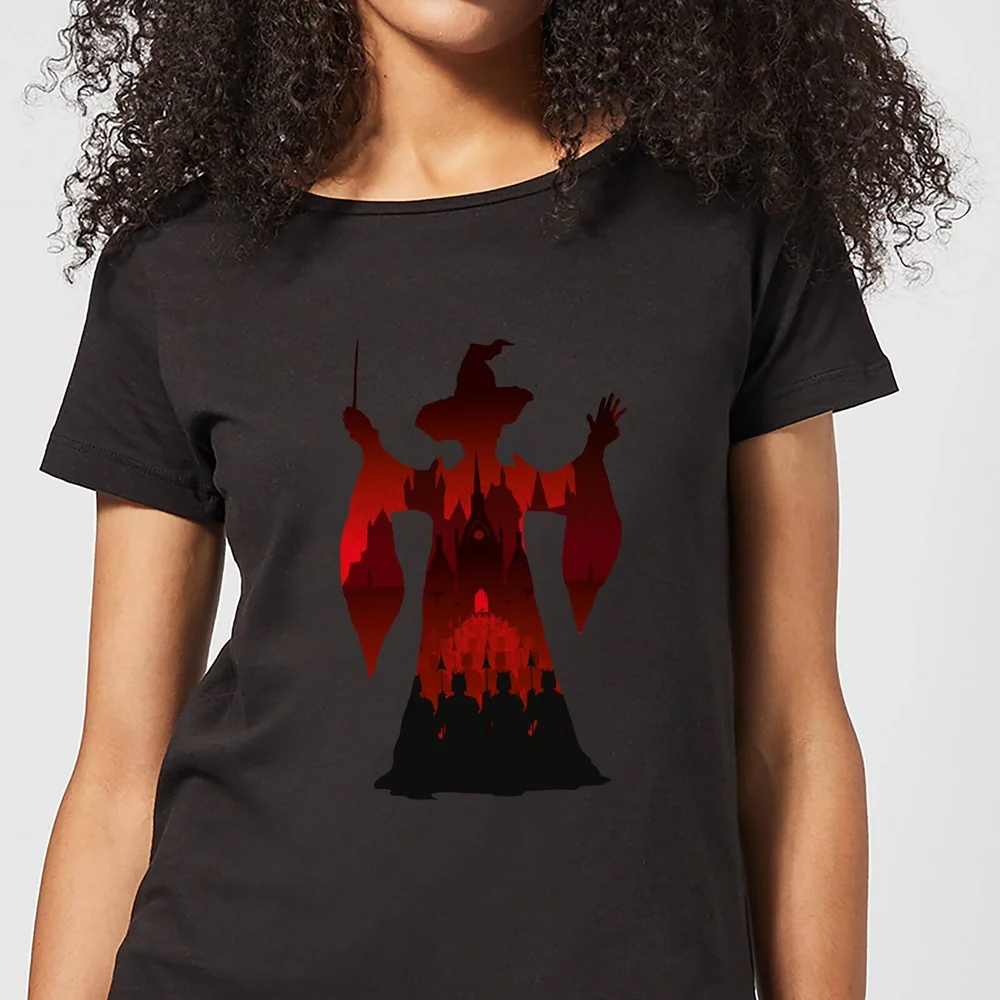 Harry Potter McGonagall Silhouet dames t-shirt - Zwart - S Afbeelding 1