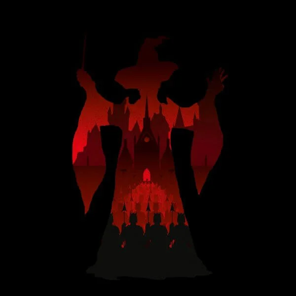 Harry Potter McGonagall Silhouet dames t-shirt - Zwart