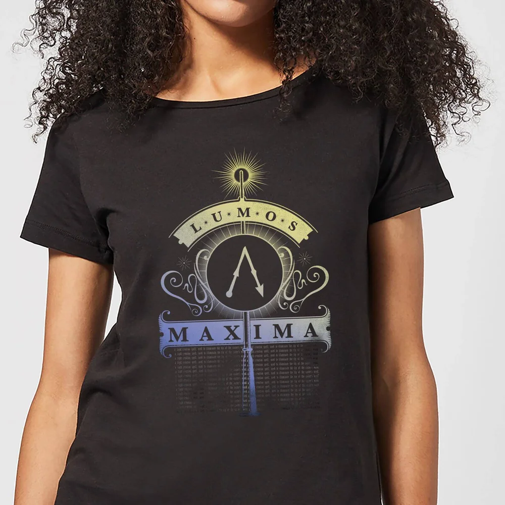 Harry Potter Lumos Maxima dames t-shirt - Zwart - S Afbeelding 1