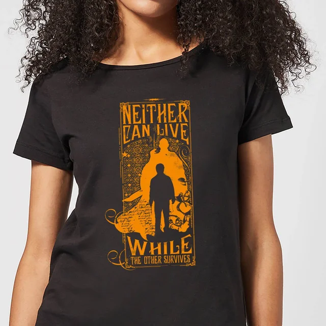Harry Potter Neither Can Live dames t-shirt - Zwart