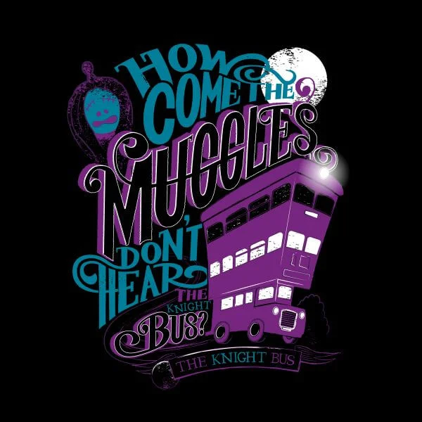 Harry Potter Knight Bus dames t-shirt - Zwart