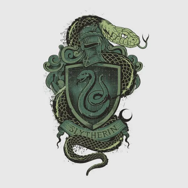 Harry Potter Slytherin Drawn Crest dames t-shirt - Grijs