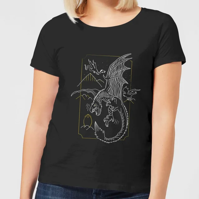 Harry Potter Hungarian Horntail Dragon dames t-shirt - Zwart