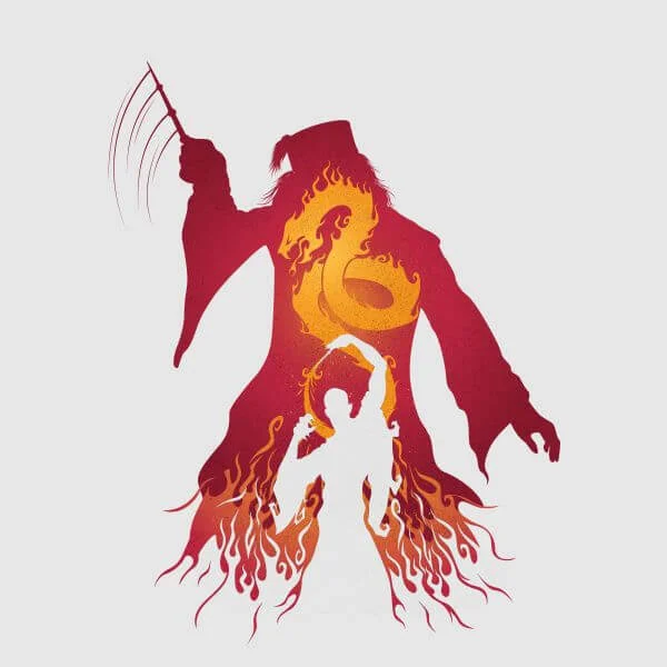 Harry Potter Dumbledore Voldermort dames t-shirt - Grijs