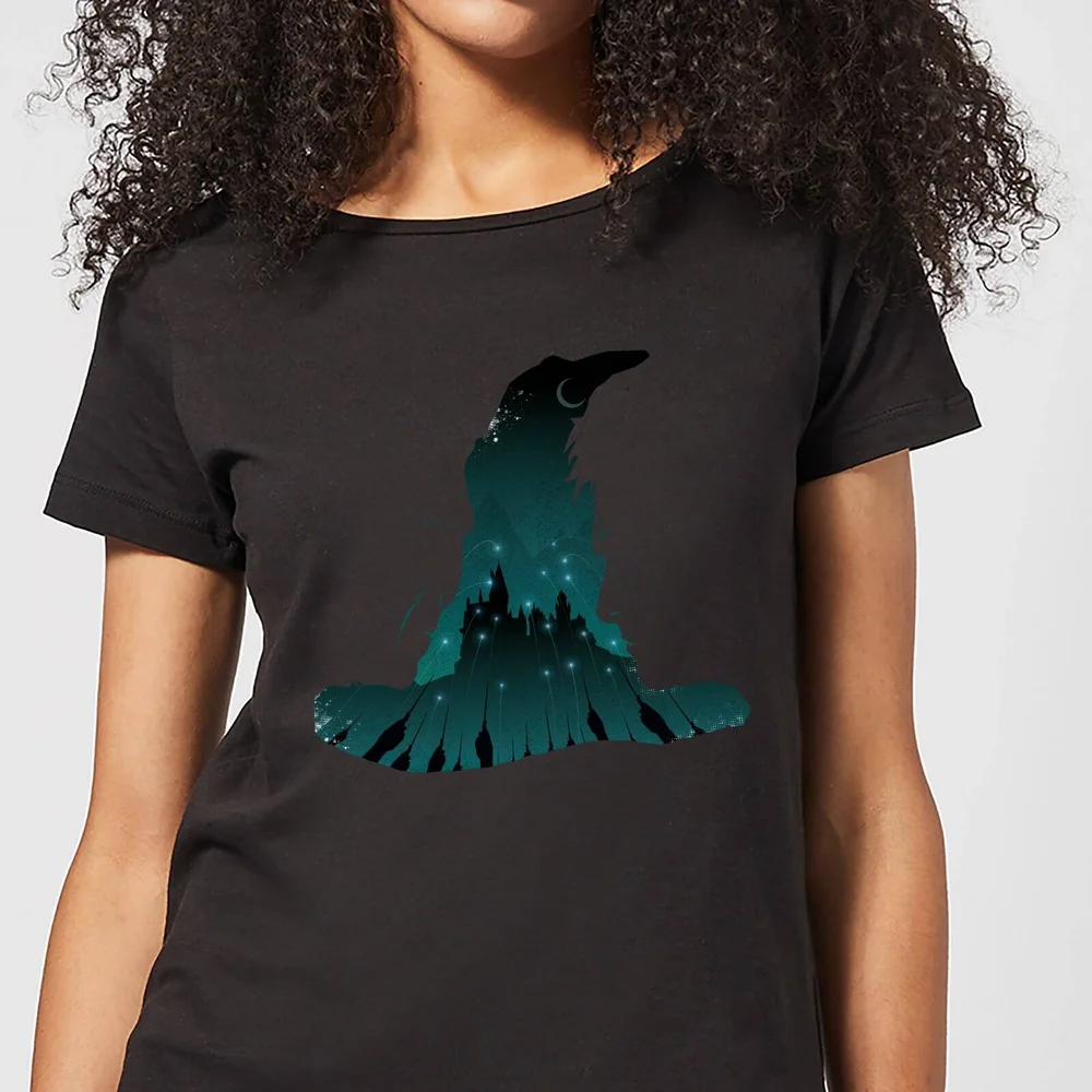 Harry Potter Sorting Hat Silhouet dames t-shirt - Zwart - S Afbeelding 1