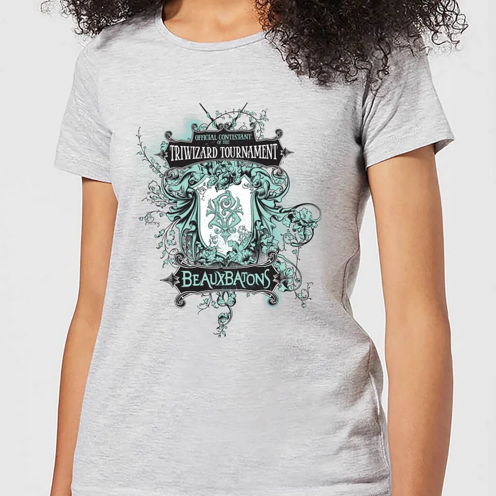 Harry Potter Triwizard Tournament Beauxbatons dames t-shirt - Grijs - XS Afbeelding 1