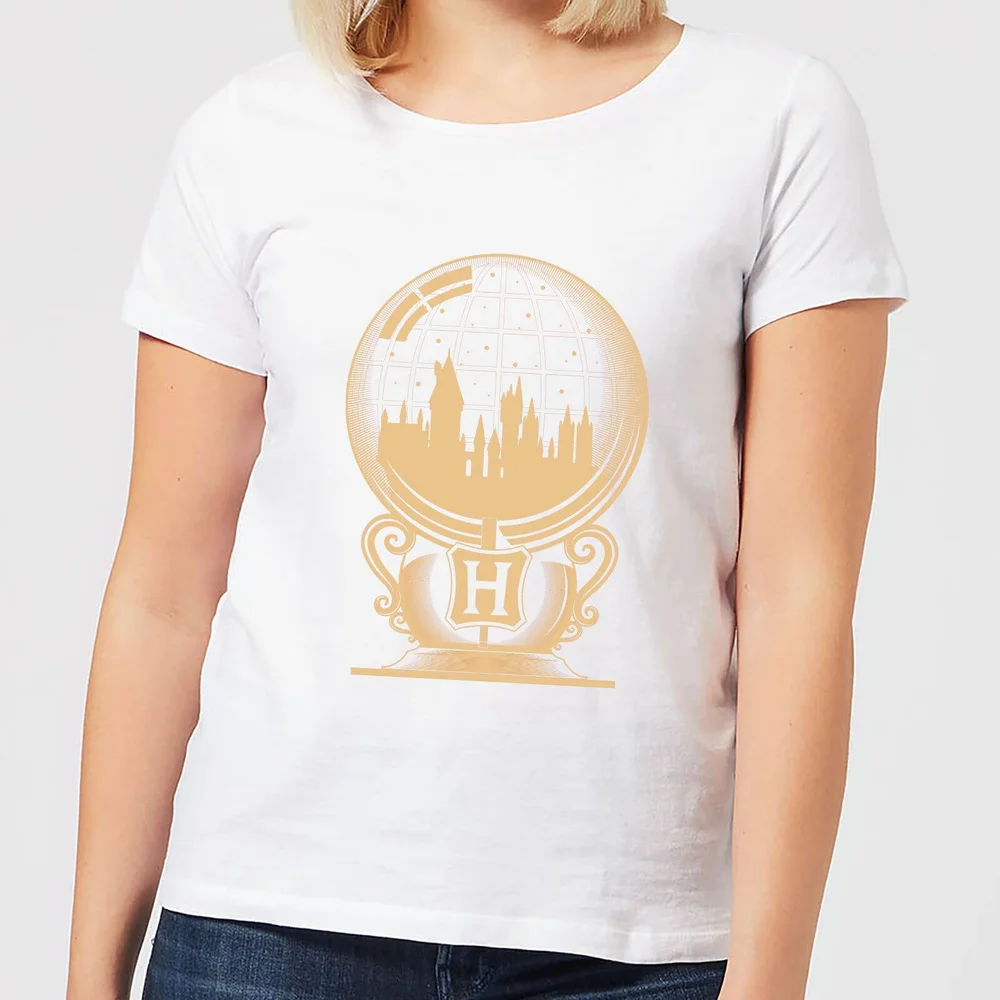 Harry Potter Hogwarts Snowglobe dames t-shirt - Wit - S Afbeelding 1