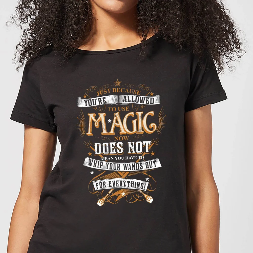 Harry Potter Whip Your Wands Out dames t-shirt - Zwart - S Afbeelding 1