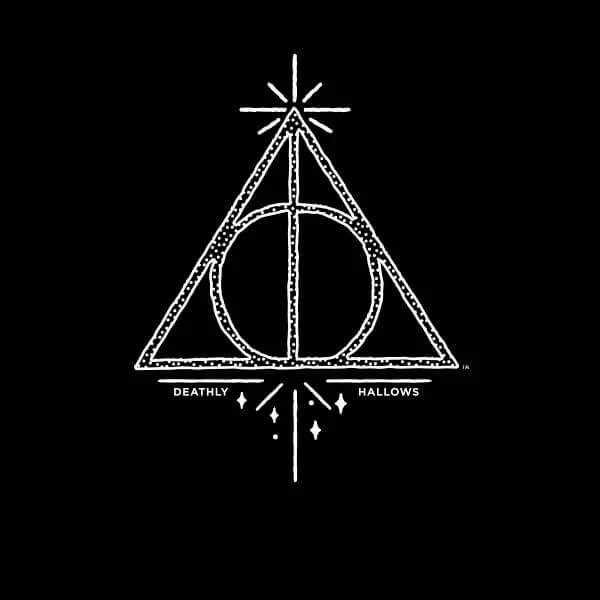 Harry Potter Deathly Hallows dames t-shirt - Zwart
