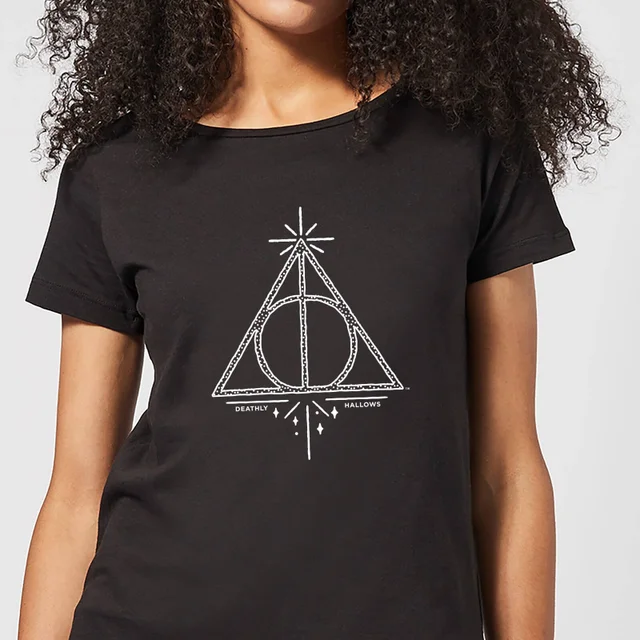Harry Potter Deathly Hallows dames t-shirt - Zwart