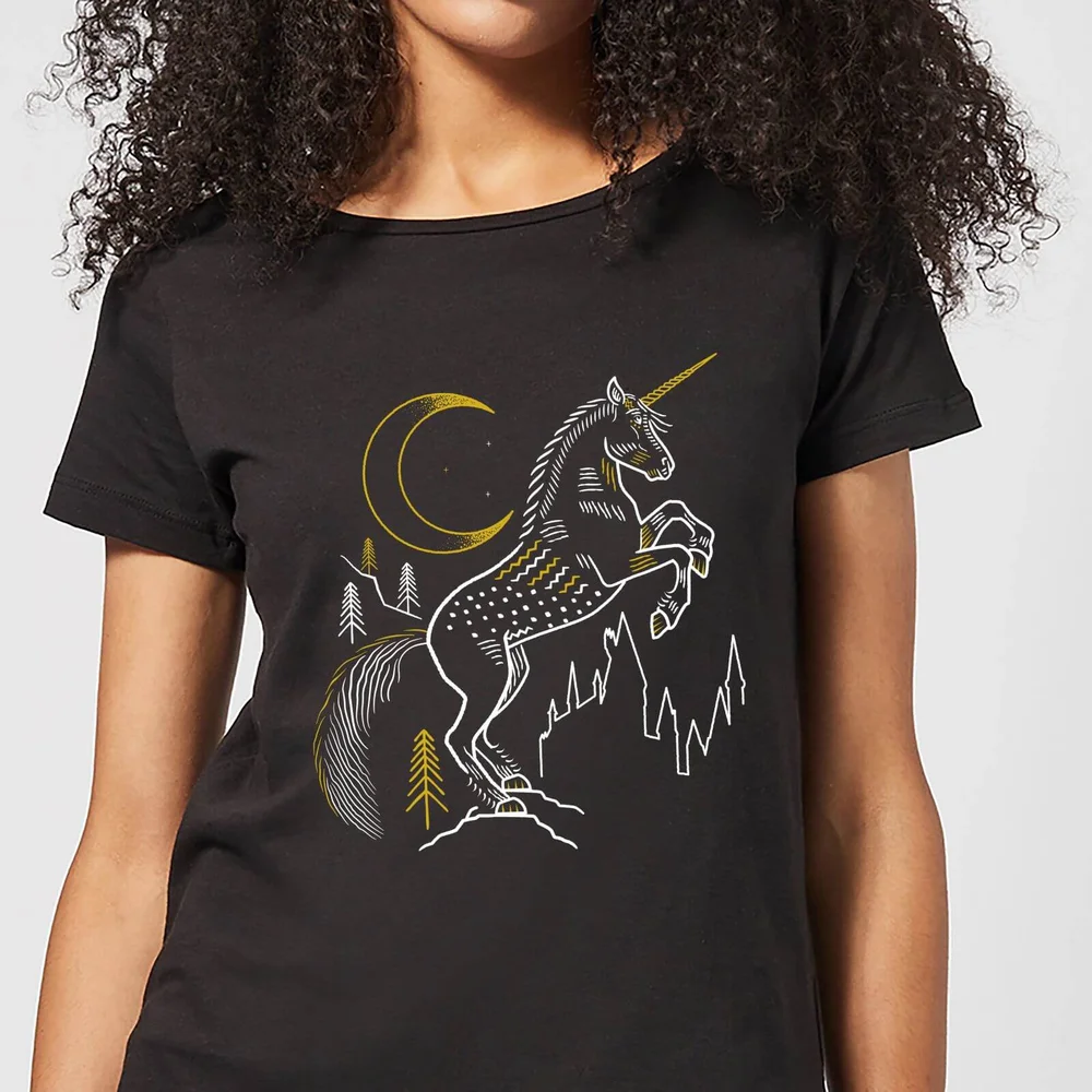 Harry Potter Unicorn dames t-shirt - Zwart - S Afbeelding 1