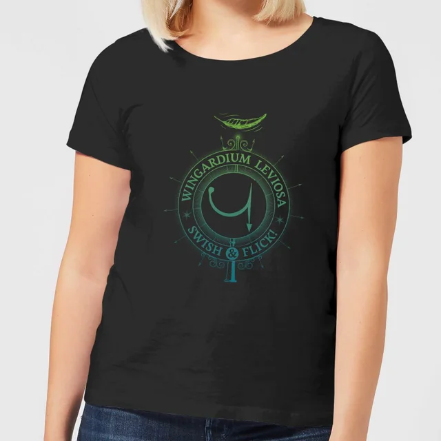 Harry Potter Wingardium Leviosa dames t-shirt - Zwart