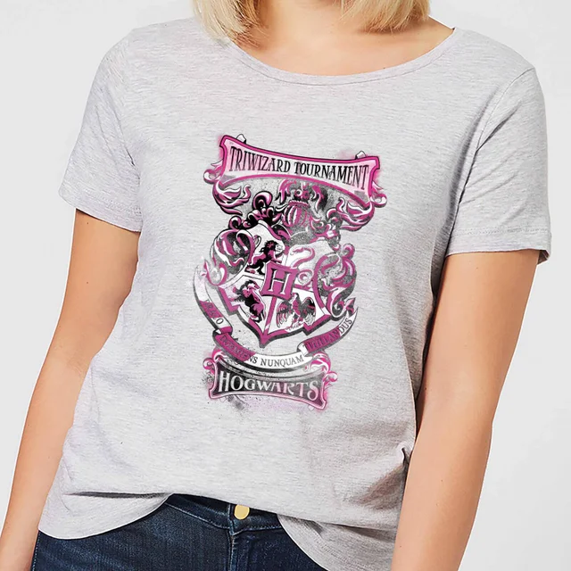 Harry Potter Triwizard Tournament Hogwarts dames t-shirt - Grijs