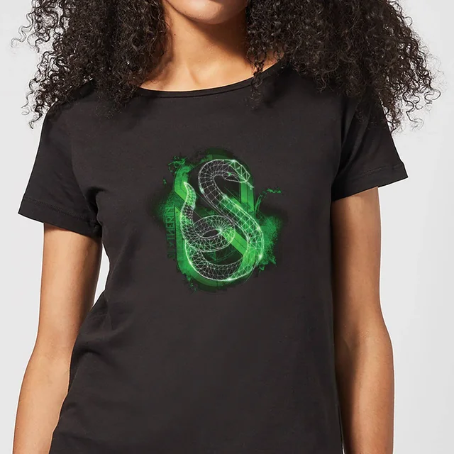 Harry Potter Slytherin Geometric dames t-shirt - Zwart