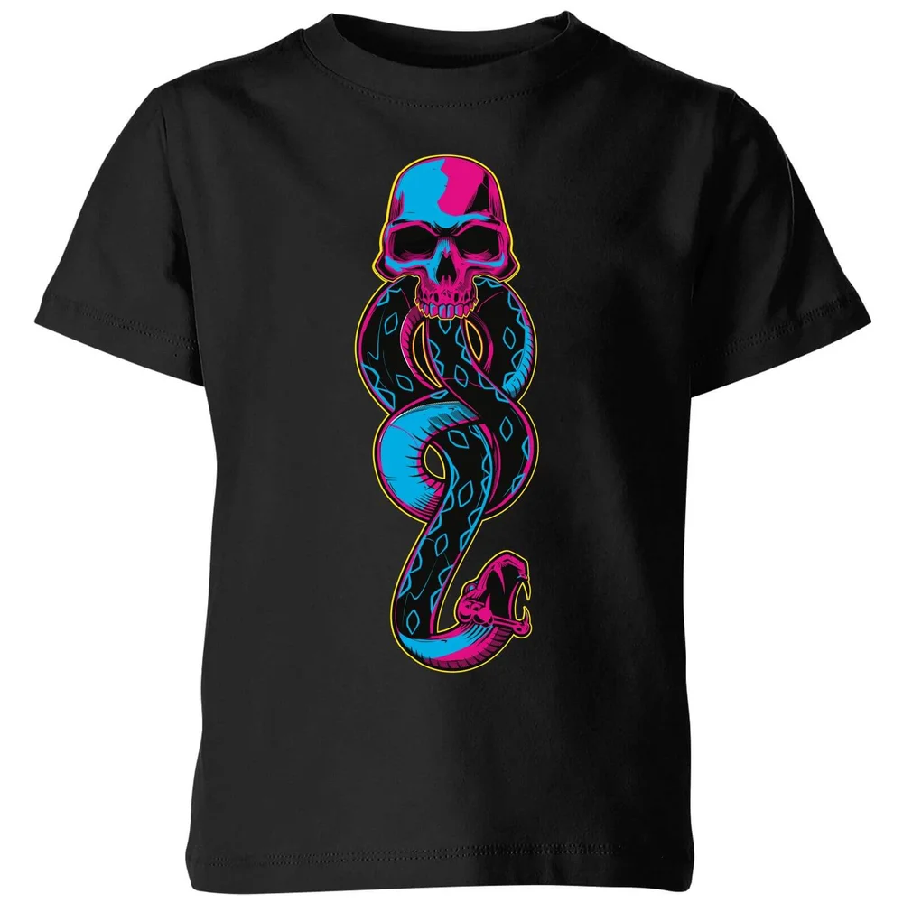 Harry Potter Dark Mark Neon kinder t-shirt - Zwart - 98/104 (3-4 jaar) Afbeelding 1