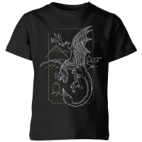 Harry Potter Hungarian Horntail Dragon kinder t-shirt - Zwart