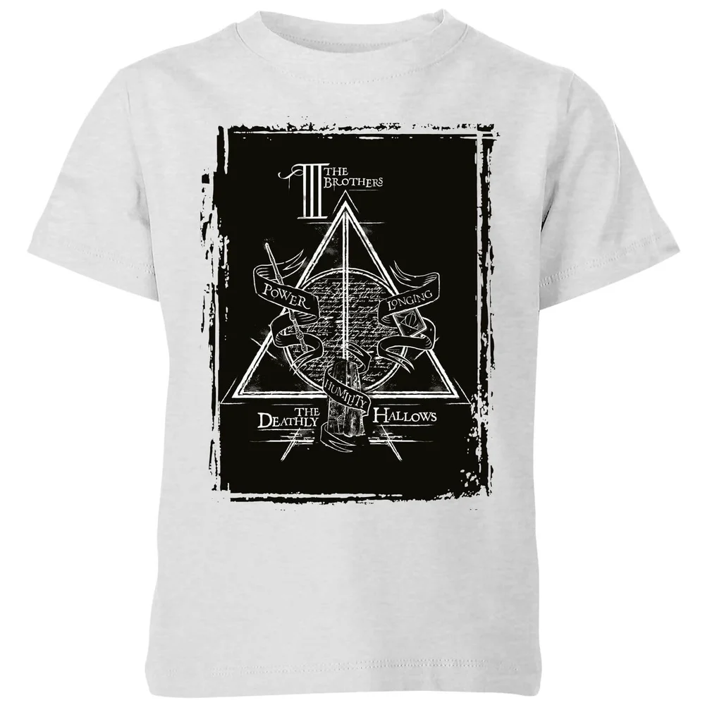 Harry Potter Three Brothers kinder t-shirt - Grijs - 98/104 (3-4 jaar) Afbeelding 1