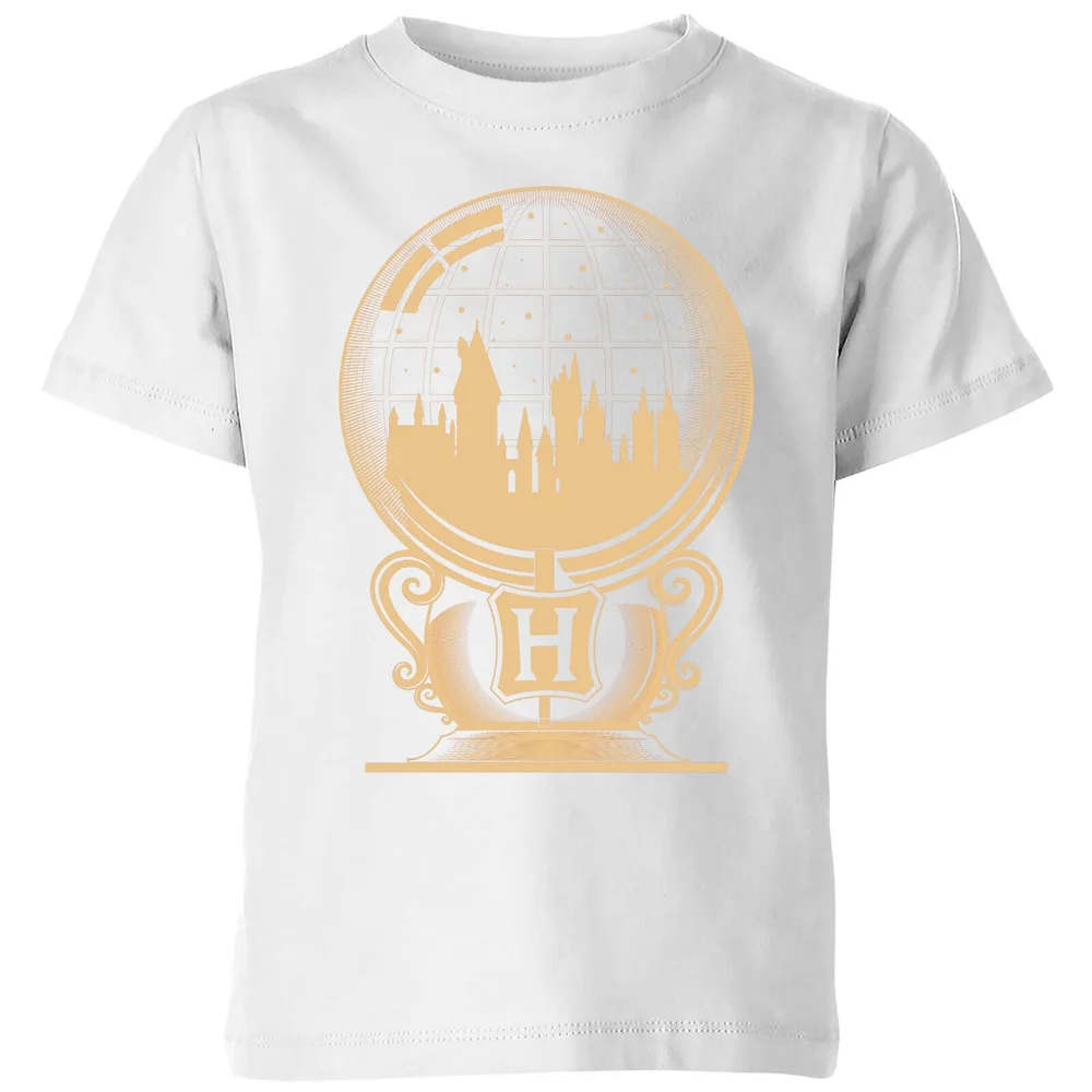 Harry Potter Hogwarts Snowglobe kinder t-shirt - Wit - 98/104 (3-4 jaar) Afbeelding 1