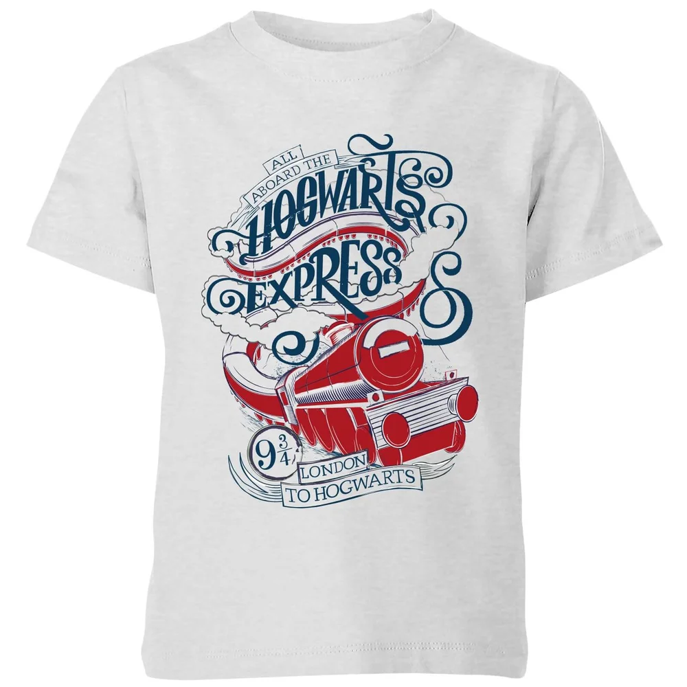 Harry Potter Hogwarts Express kinder t-shirt - Grijs - 98/104 (3-4 jaar) Afbeelding 1