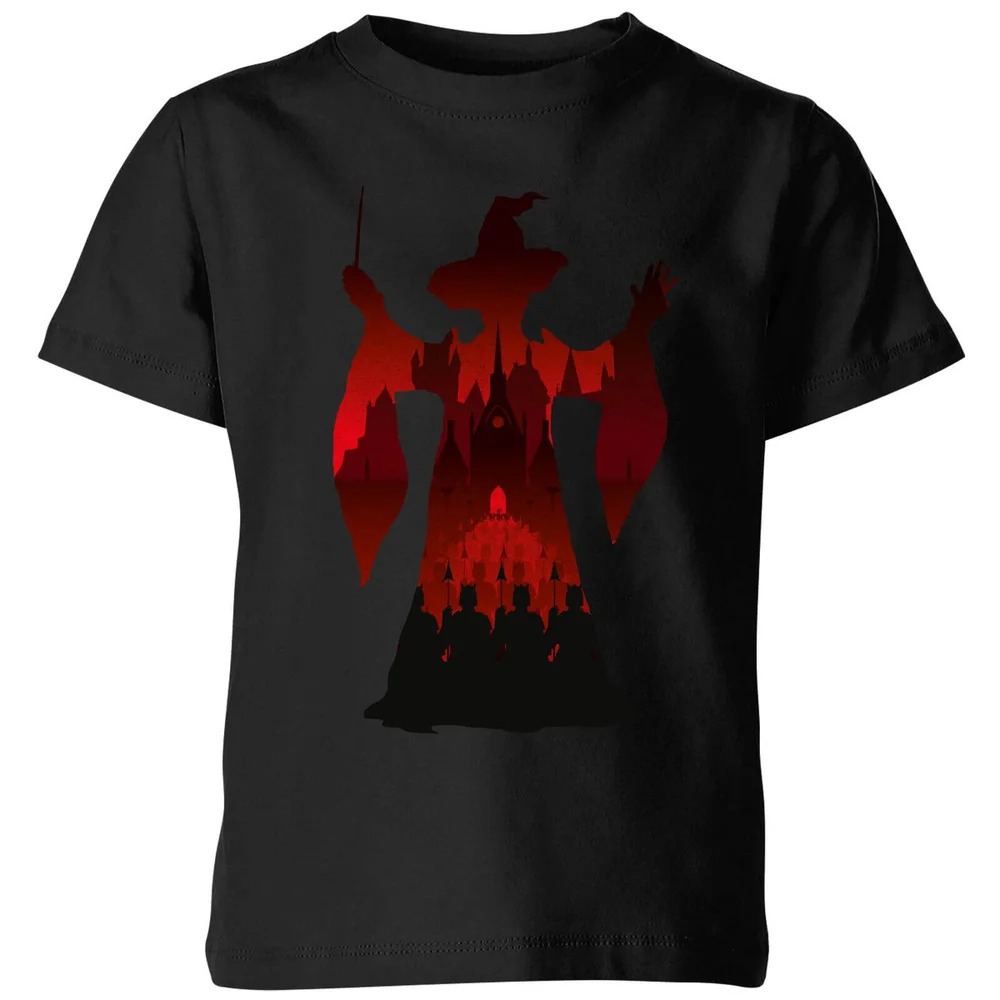 Harry Potter McGonagall Silhouet kinder t-shirt - Zwart - 98/104 (3-4 jaar) Afbeelding 1