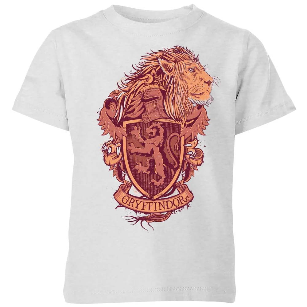 Harry Potter Gryffindor Drawn Crest kinder t-shirt - Grijs - 98/104 (3-4 jaar) Afbeelding 1