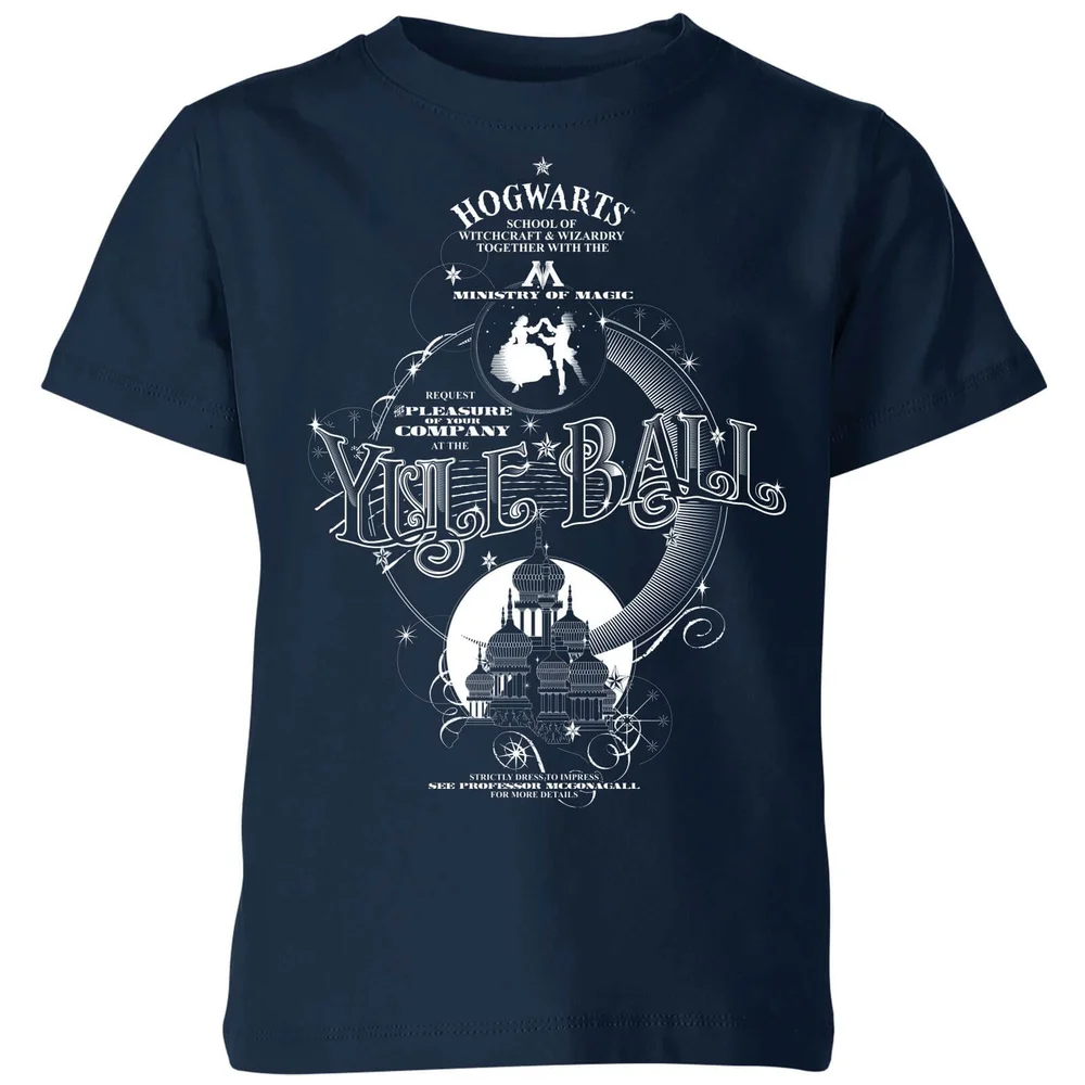 Harry Potter Yule Ball kinder t-shirt - Navy - 98/104 (3-4 jaar) Afbeelding 1