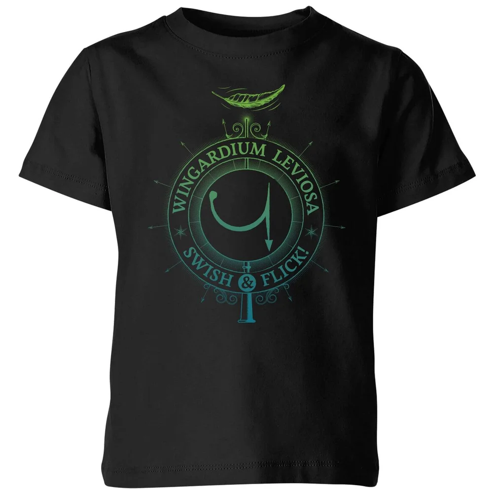 Harry Potter Wingardium Leviosa kinder t-shirt - Zwart - 98/104 (3-4 jaar) Afbeelding 1