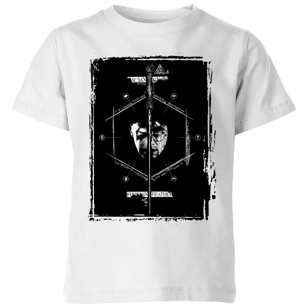 Harry Potter Harry Voldermort Wand kinder t-shirt - Wit - 98/104 (3-4 jaar) Afbeelding 1