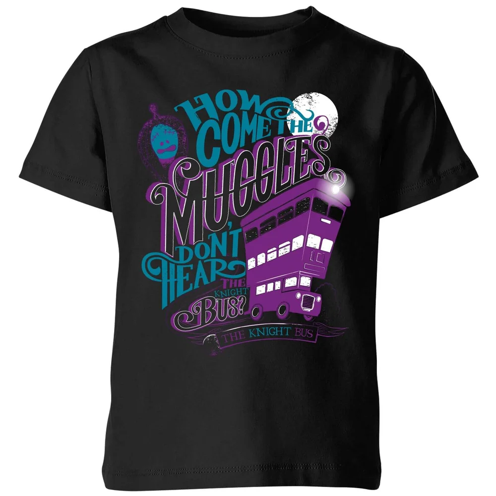 Harry Potter Knight Bus kinder t-shirt - Zwart - 98/104 (3-4 jaar) Afbeelding 1