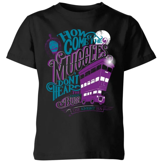 Harry Potter Knight Bus kinder t-shirt - Zwart