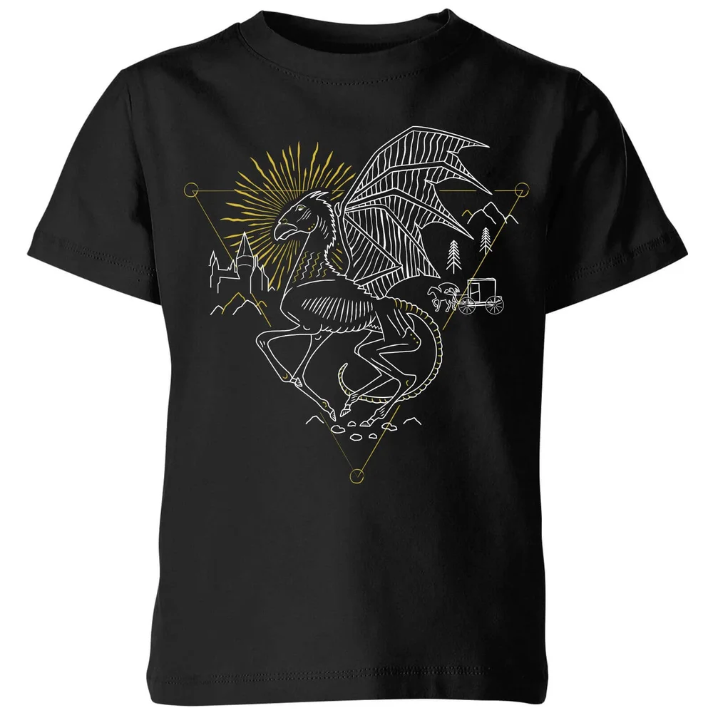 Harry Potter Thestral kinder t-shirt - Zwart - 98/104 (3-4 jaar) Afbeelding 1