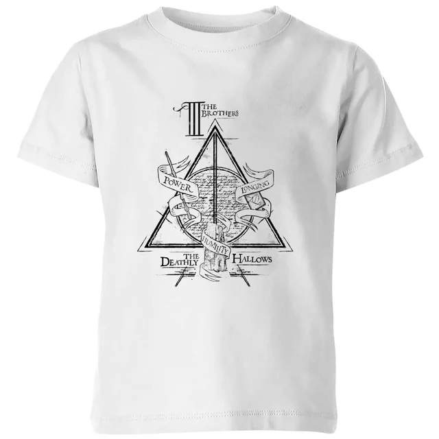 Harry Potter Three Dragons White kinder t-shirt - Wit