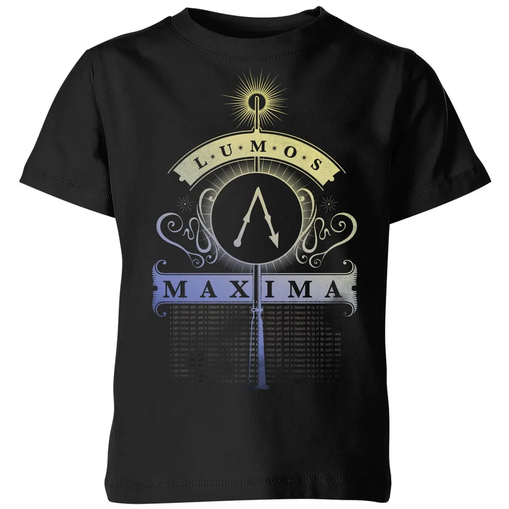 Harry Potter Lumos Maxima kinder t-shirt - Zwart - 98/104 (3-4 jaar) Afbeelding 1