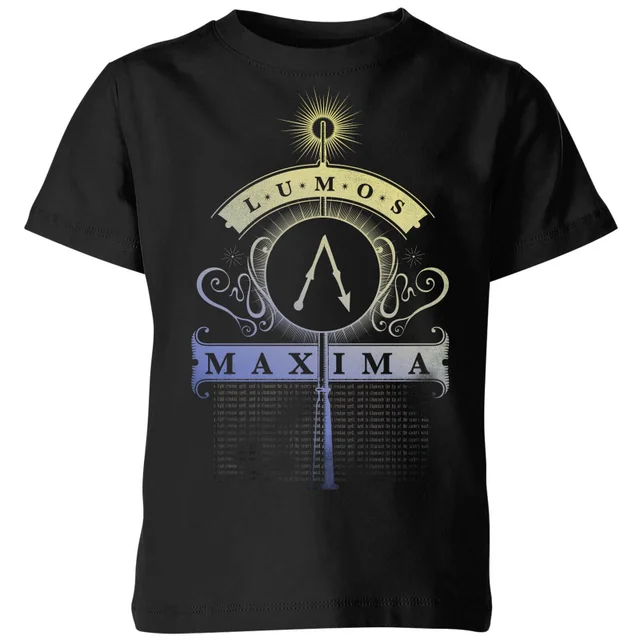Harry Potter Lumos Maxima kinder t-shirt - Zwart