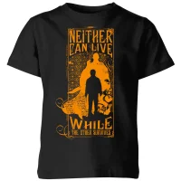 Harry Potter Neither Can Live kinder t-shirt - Zwart