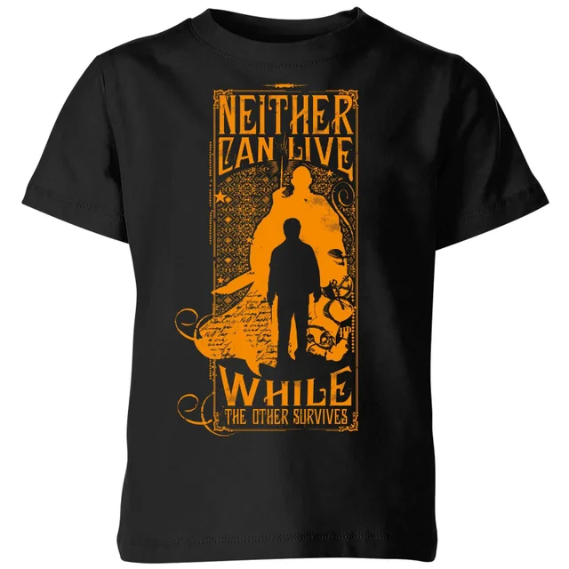 Harry Potter Neither Can Live kinder t-shirt - Zwart