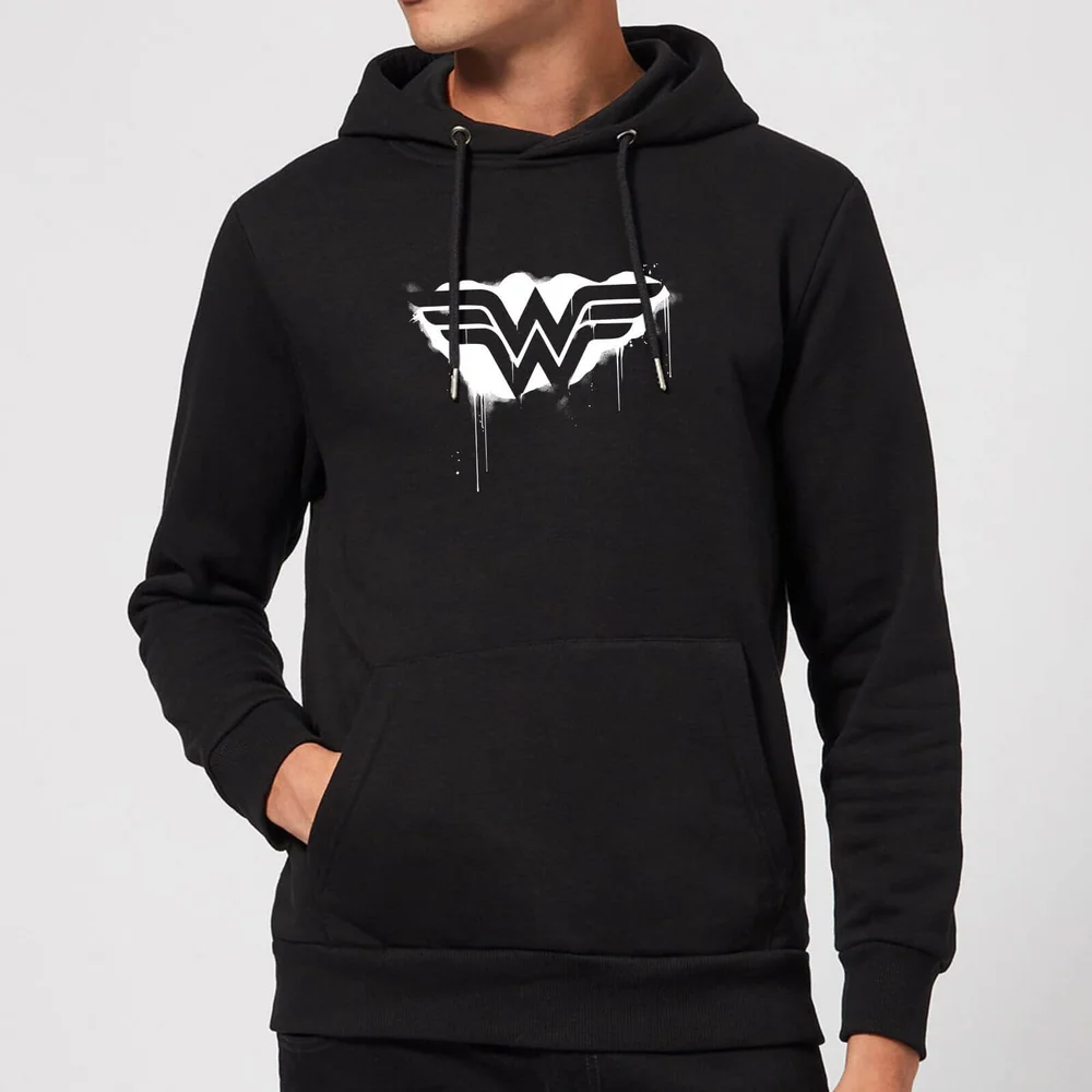 Justice League Graffiti Wonder Woman Hoodie - Black - S Afbeelding 1
