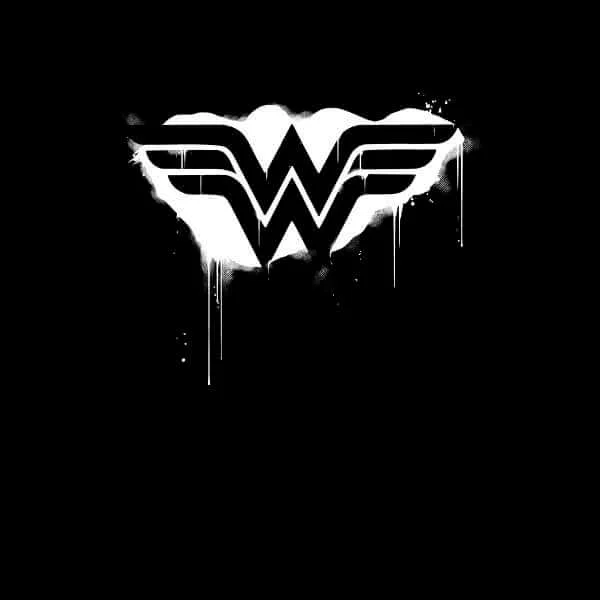 Justice League Graffiti Wonder Woman Hoodie - Black