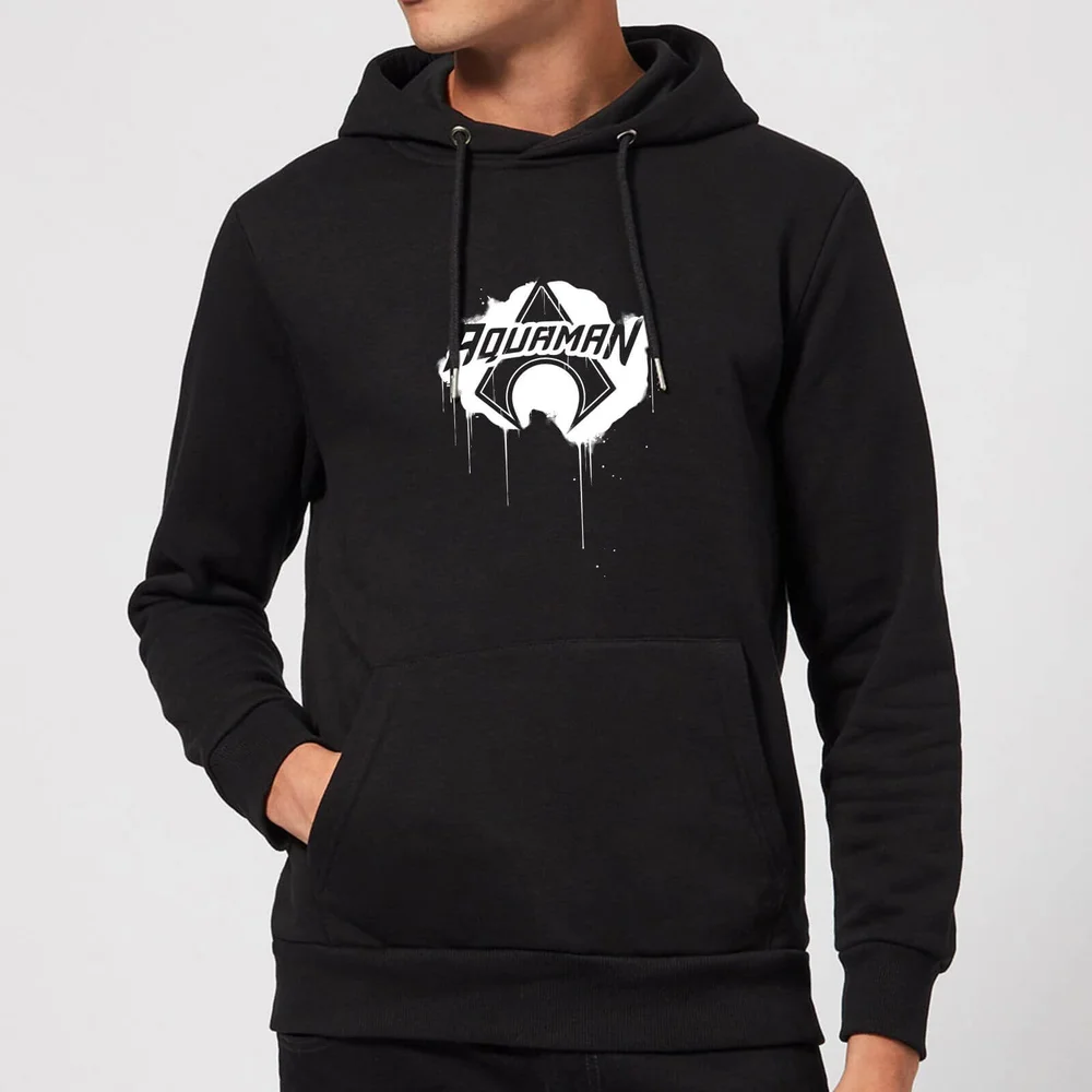 Justice League Graffiti Aquaman Hoodie - Black - S Afbeelding 1