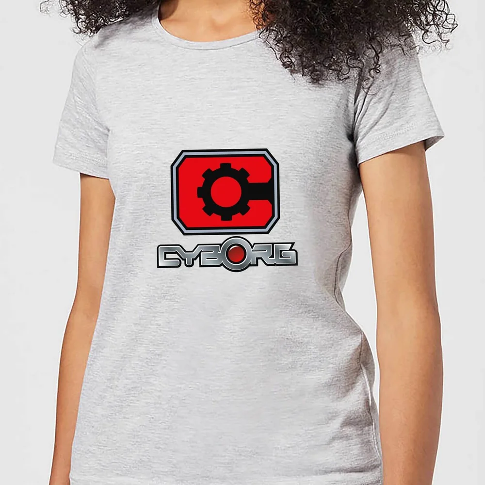 Justice League Cyborg Logo Women's T-Shirt - Grey - XS Afbeelding 1