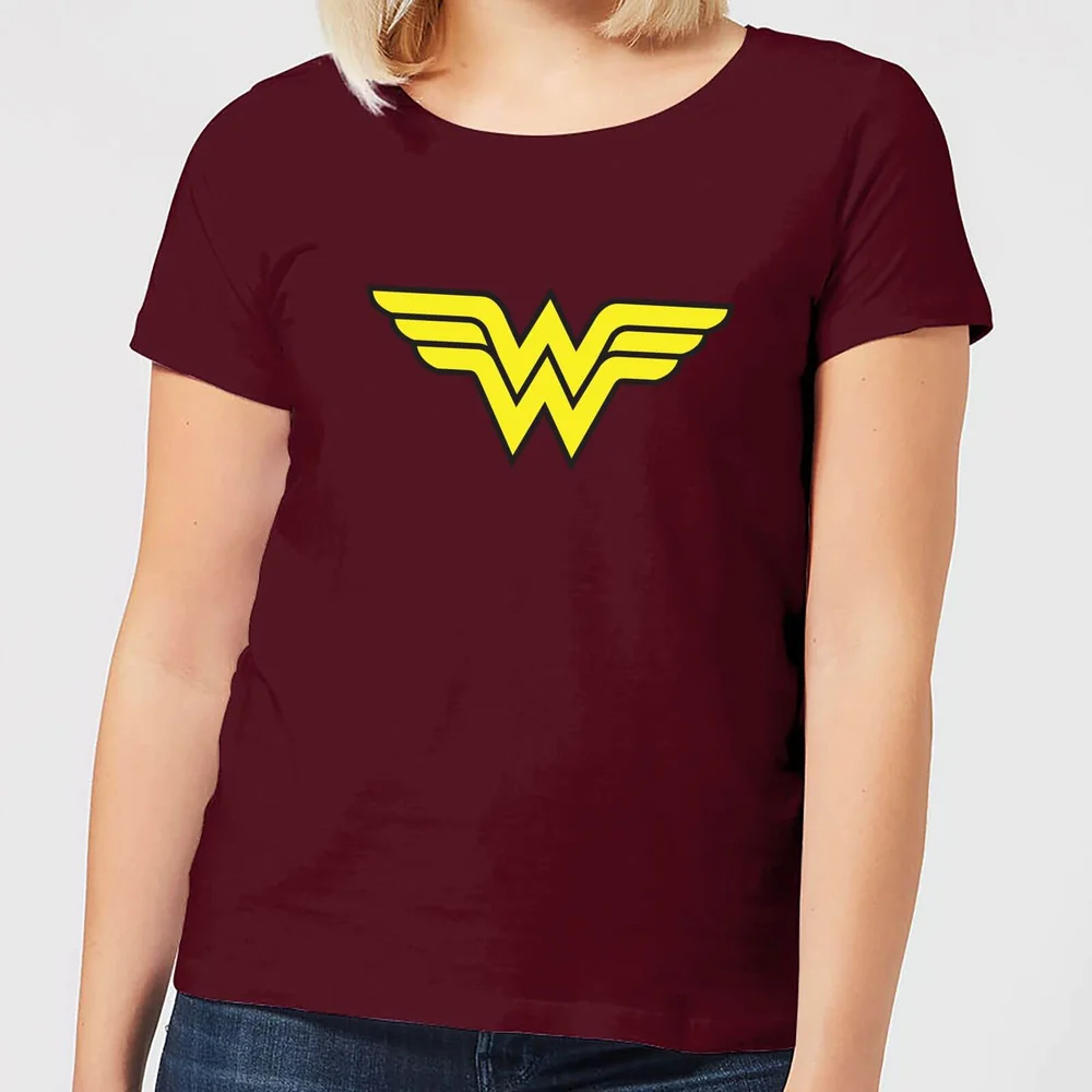 Justice League Wonder Woman Logo Women's T-Shirt - Burgundy - M Afbeelding 1