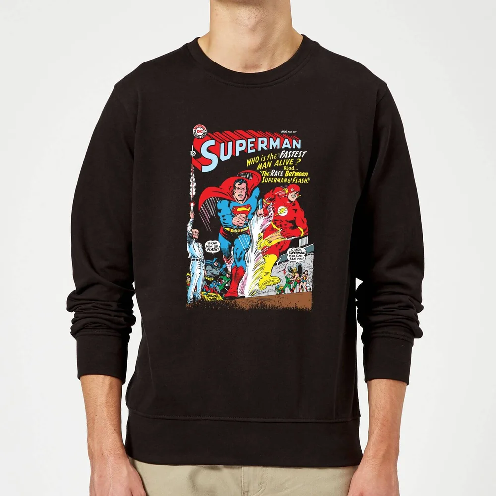 Justice League Who Is The Fastest Man Alive Cover Sweatshirt - Black - S Afbeelding 1
