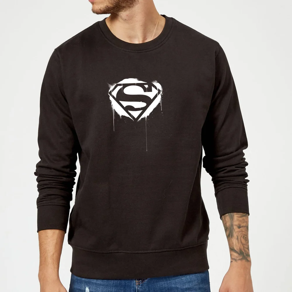 Justice League Graffiti Superman Sweatshirt - Black - S Afbeelding 1
