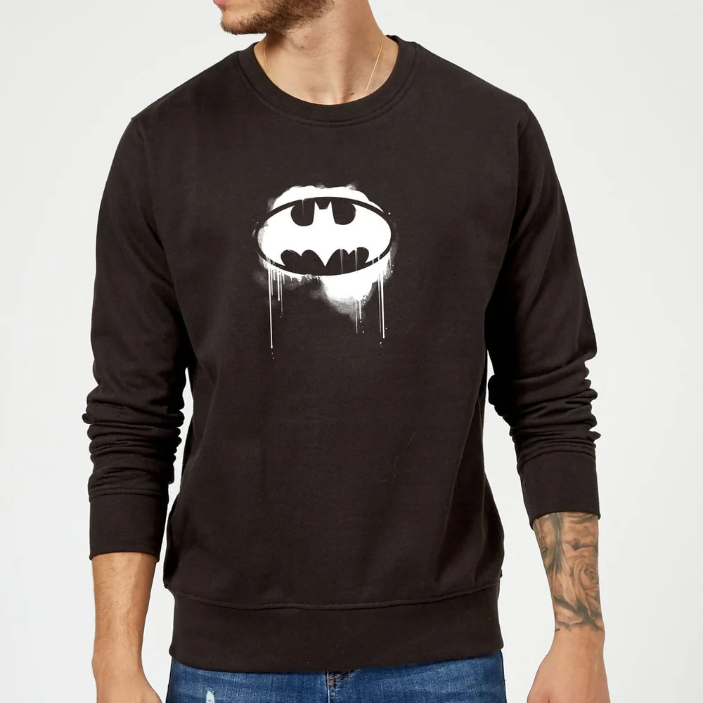 Justice League Graffiti Batman Sweatshirt - Black - S Afbeelding 1