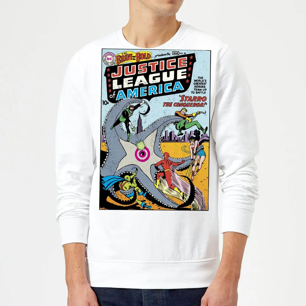 Justice League Starro The Conqueror Cover Sweatshirt - White - S Afbeelding 1