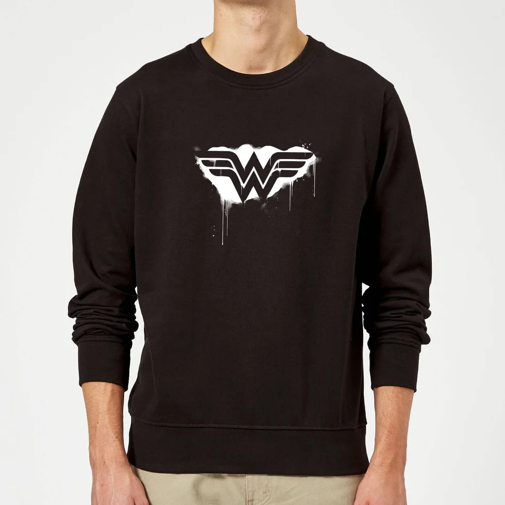 Justice League Graffiti Wonder Woman Sweatshirt - Black - S Afbeelding 1