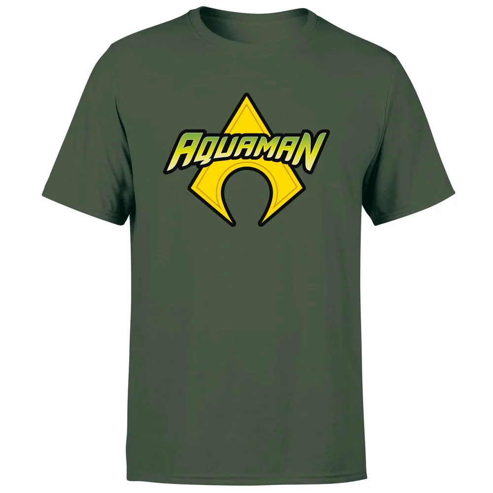Justice League Aquaman Logo Men's T-Shirt - Forest Green - S Afbeelding 1
