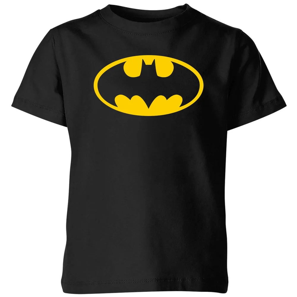 Justice League Batman Logo Kids' T-Shirt - Black - 98/104 (3-4 jaar) Afbeelding 1